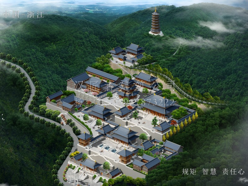 溫州龍王寺重建規(guī)劃設(shè)計效果圖
